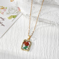 Gold Frame Dried Flower Resin Pendant Necklaces 8 Styles view 12