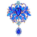 Red Gold Tone Crown Crystal Nine Designs Metal Brooch Pin view 9