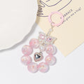 Crystal Butterfly Bead Loop Keychain Heart Charm Four Colors view 3