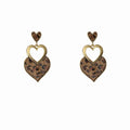 Leopard Print Geometric Drop Earrings in Three Shapes view 5