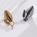 Blue Flower Crystal Two Designs Metal Brooch Pin 5 x 2.7 cm view 5