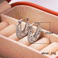 Silver Tone Filigree Lace Openwork Hoop Earrings Pair view 5