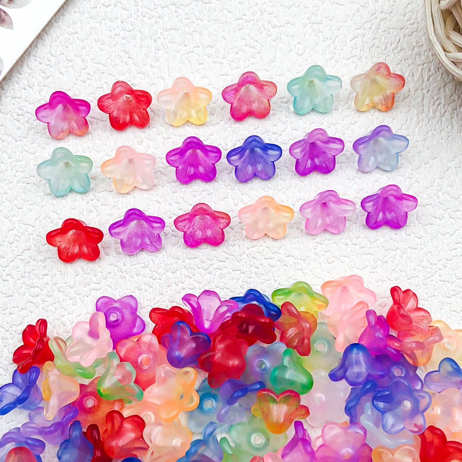 Acrylic Flower Charm Pendants