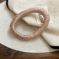 Satin Elastic Hair Ties Bead Connector Six Neutral Colors view 4