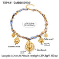 Silk Scarf Braided Heart Necklace and Bracelet in Twenty Four Styles view 9