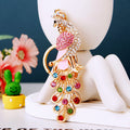 Jeweled Peacock Keychains in Six Colors with Six Matching Fortune Loops view 10