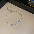 Silver Tone Rectangle Crystal Link Slider Bracelet With Unlisted Gold view 6