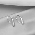 Gold and Silver Elongated Teardrop Threader Earrings view 6