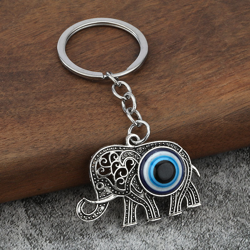 Vintage Rhinestone Animal and Hamsa Keychain Charms for Bags