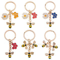 Bee and Honeycomb Charm Keychains in 48 Pictured Variations for Bags and Keys view 5