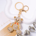 Rhinestone Teddy Bear Keychain Heart Bow Metal Alloy Charm view 6
