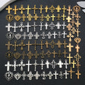 Gold-Tone Cross Metal Charms with 100 Listed Options view 4