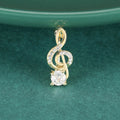 Treble Clef Crystal Brooch in Three Colors for Jackets, Coats, and Scarves view 1