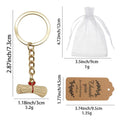 Gold Graduate Diploma Scroll Red Ribbon Keychain Charm view 2