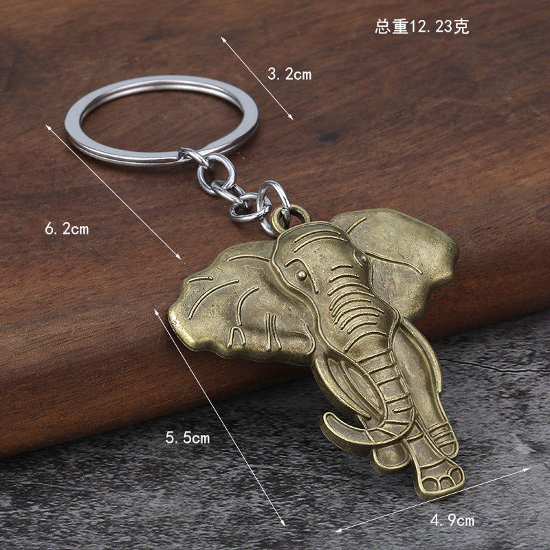 Vintage Elephant Alloy Keychain Travel Souvenir Gift Pendant