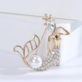 Rhinestone Mermaid Brooch Crown Pearl Tail Gold or Silver view 7