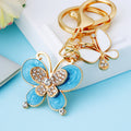 Mixed Enamel Crystal and Moonstone Butterfly Keychains in Eight Designs view 8