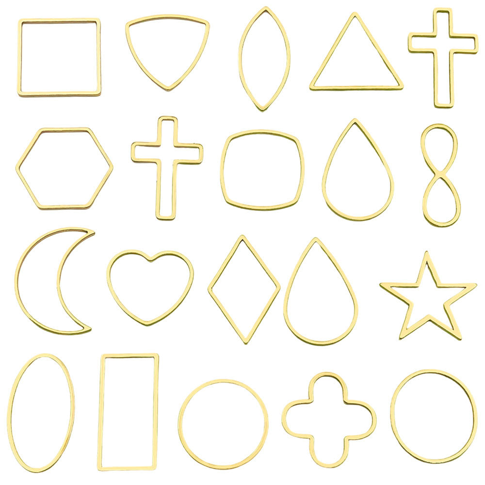 Gold Plated Stainless Steel Hollow Five Point Star Infinity Connector Charm for DIY Jewelry