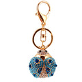 Rhinestone Ladybug Keychain With Split Ring And Lobster Clasp view 5