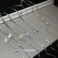 Zircon Butterfly Tennis Bracelet Seven Gold Silver Styles view 2