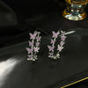 Purple Butterfly Hoops