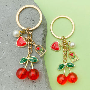 Rose, Blossom and Flower Charm Keychains in 29 Pictured Variations for Bags and Keys