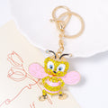 Rhinestone Bee Keychain Metal Cartoon Insect Charm view 2