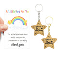 Wood Star You're a Star Keep Shining Keychain Gold Silver view 8