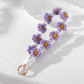 Macrame Daisy Wristlet Ring Keychains in Four Colors view 6