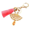 Chinese Enamel and Pearl Fan Tassel Keychains in Four Distinct Styles view 5