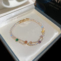 Double Layer Zircon Tennis Bracelet Nine Color Styles view 11