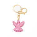 Pink Rhinestone Angel Keychain Gold Hardware Strap Options view 5