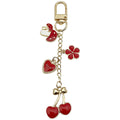 Rose, Blossom and Flower Charm Keychains Featuring Red Cherry Across 21 Variations view 6