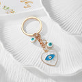 Enamel Heart and Round Lash Evil Eye Keychains in Eight Designs view 6