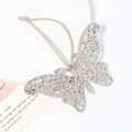 Rhinestone Butterfly Hanging Ornament Pink Clear Silver view 4