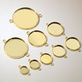 Round Double Loop Pendant Trays Jewelry Making Components view 7