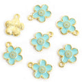 Small Enamel Blossom Charm Collection for Jewelry Making view 12