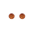 Red and Apricot Gold Flake Look Round Stud Earrings view 5