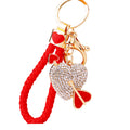 Jeweled Arrow Heart and Candy Heart Keychains in Eight Pictured Options view 5