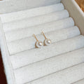 Round Pearl Look Stud Earrings in Nineteen Size and Tone Options view 6