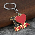 Family Heart Zinc Alloy Keychain for Mom and Dad Gifts