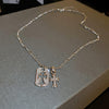Silver Dog Tag Cross