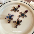 Leopard Print Acetate Flower Drop Earrings Jewelry view 3