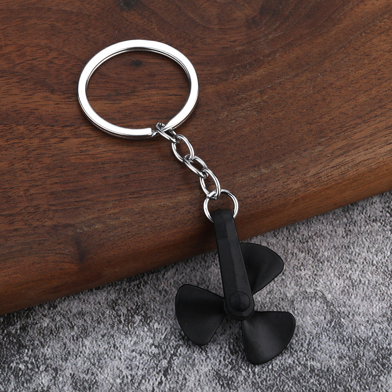 Creative Rotating Pinwheel Zinc Alloy Keychain Car Accessory Gift