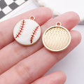 Rhinestone Enamel Zinc Alloy Basketball Charm Pendant for DIY Necklace Keychain Jewelry