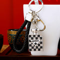 Crystal Plaid Perfume Bottle Keychains with Cords and Loose Braided Loops view 2