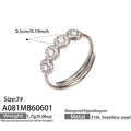 Crystal Circle Open Ring in Five Color and Metal Combinations view 8
