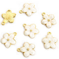 Enamel-Look Gold Silver Cherry Blossom Alloy Charms in 10 Styles view 6
