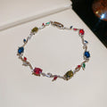 Gold Silver Vine Leaf Crystal Bracelet Six Color Styles view 10