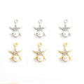 Pearl-Look Gold Silver Star Pearl-look And Alloy Charms in 2 Styles view 2